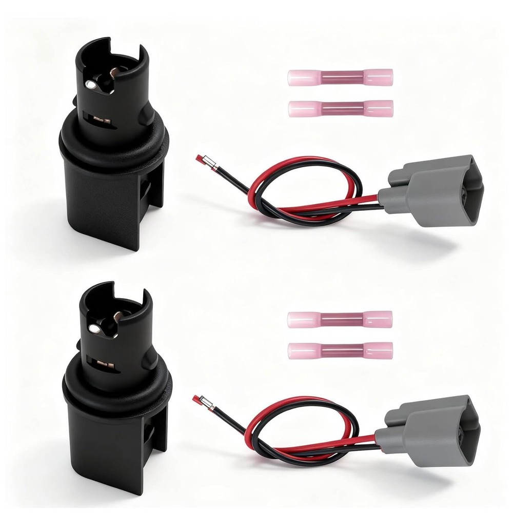 2-Pack Side Marker Light Bulb Socket Connector Pigtail Harness Kit, Fit for Ford