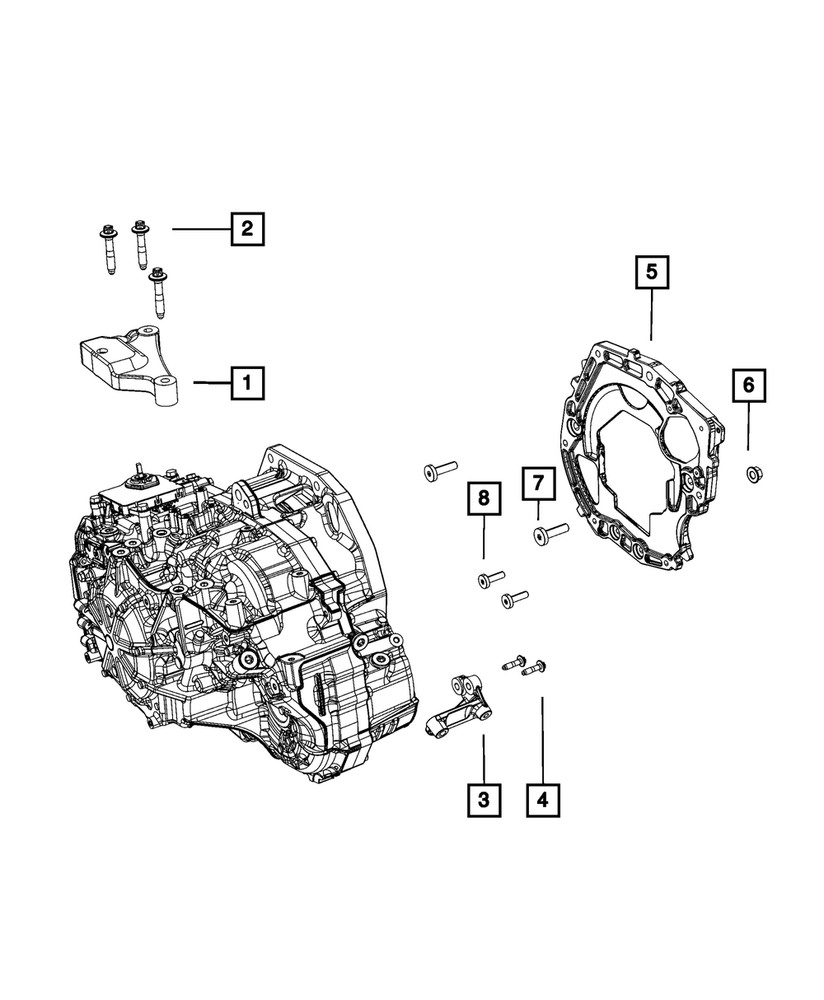 Genuine Mopar Engine Mount Bracket 68073107AC