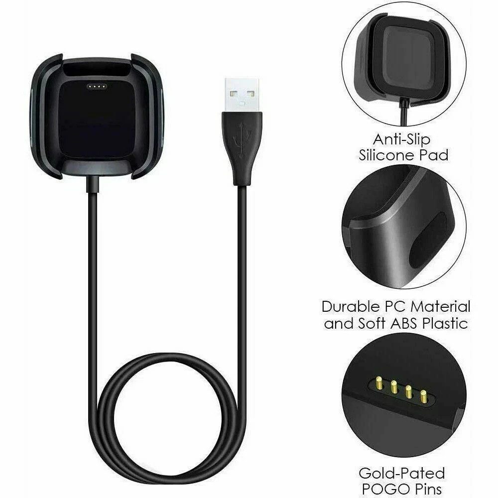 For Fitbit Versa / Versa Lite / Versa 2 USB Charger Charging Power Dock Cradle