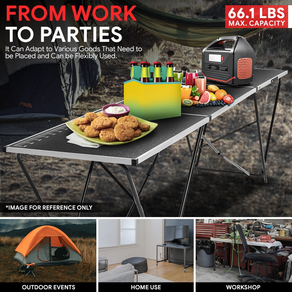 66LB Convenient Compact Multifunction Measurement Foldable Steel Work Bench