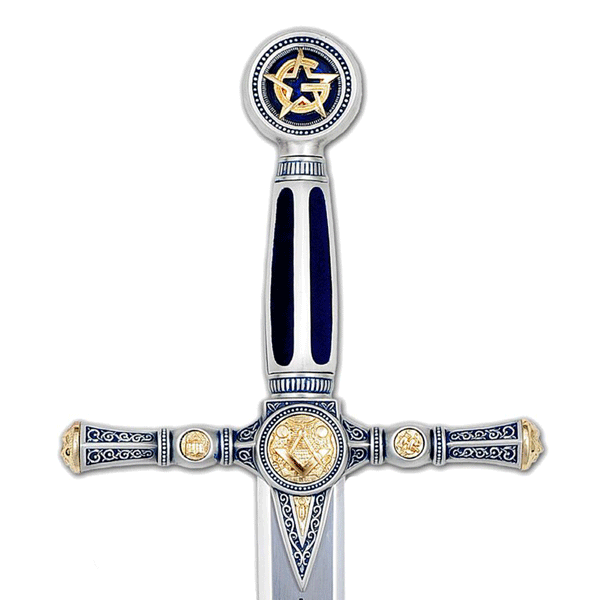 Marto - Masonic Sword, Deep Etching, Silver, 116 cm/46 inches