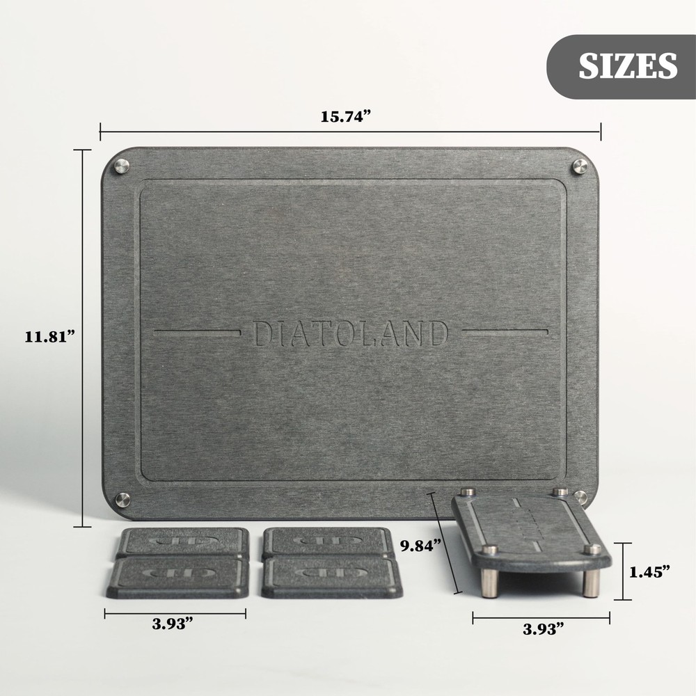 Stone Drying Mat for Kitchen Counter | Quick Dry Stone | Set 6pc | Diatomaceo...