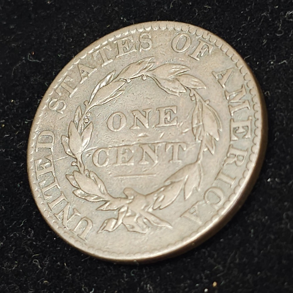 1824 Large cent , Overdate 24/22 , N.1 R-2, VF