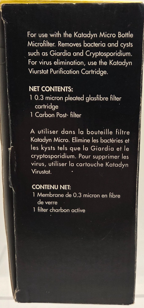 Katadyn Micro Replacement Cartridge Water Filter 0.3 Micron Microfilter NIB
