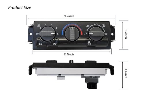 Front HVAC Climate Control Module Panel is Compatible with 1999-2002 599-266