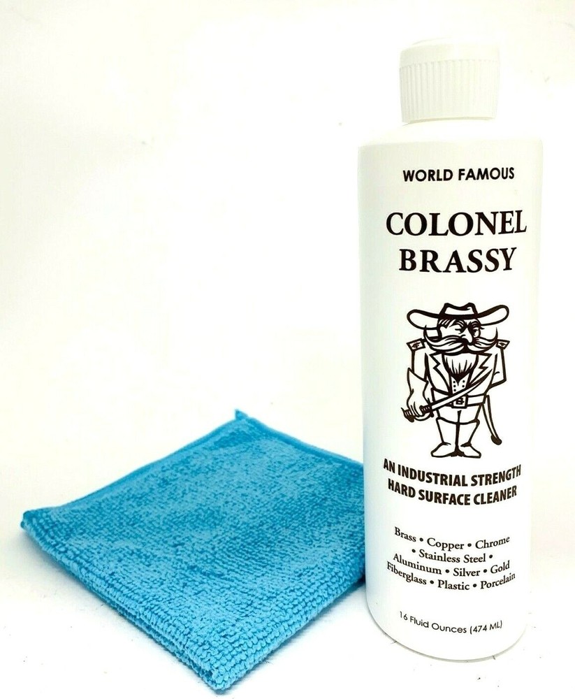 Colonel Brassy - Hard Surface Cleaner/Polish - 16oz + microfiber cloth