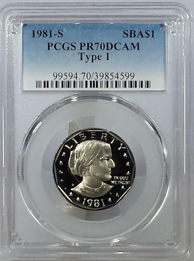 1981 - S  Susan B. Anthony Dollar - Type 1 - PCGS PR70DCAM