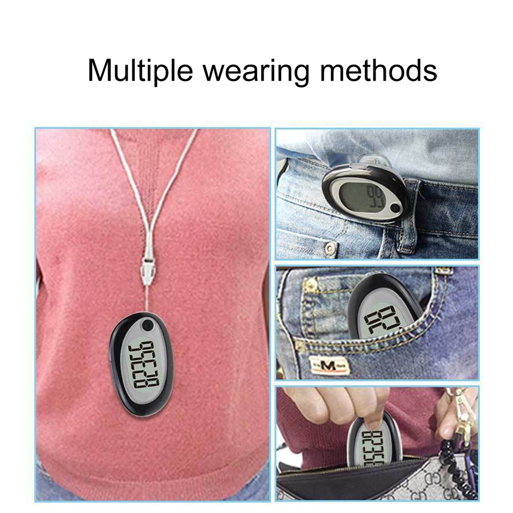 3D Sensor Pedometer Step Counting Device Clip-on Pedometer With Detachable RBNS
