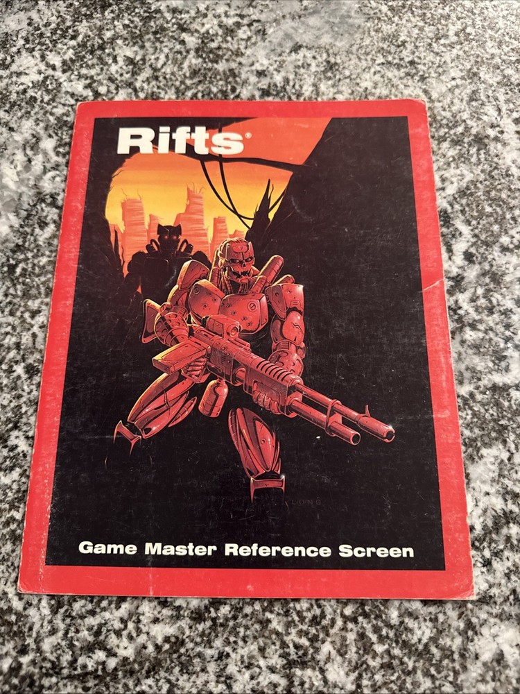 RIFTS GAME MASTER REFERENCE SCREEN 1996 FOLDOUT GOOD CONDITION