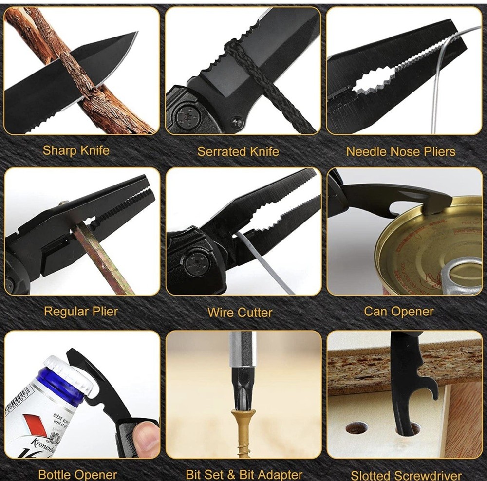 Best Dad Ever Multitool Pocket Knife - Black New
