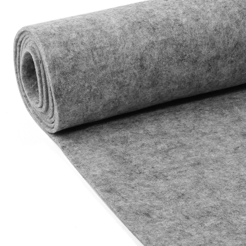 Mid Gray Auto Felt Carpet Speaker Floor Padding Upholstery Trunk Liner Replace