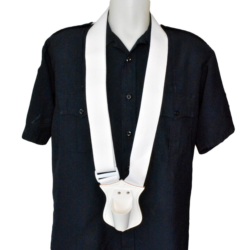 Jay-Pee Parade Single Flag Carrier White Web Marching Band Scouts Ceremony