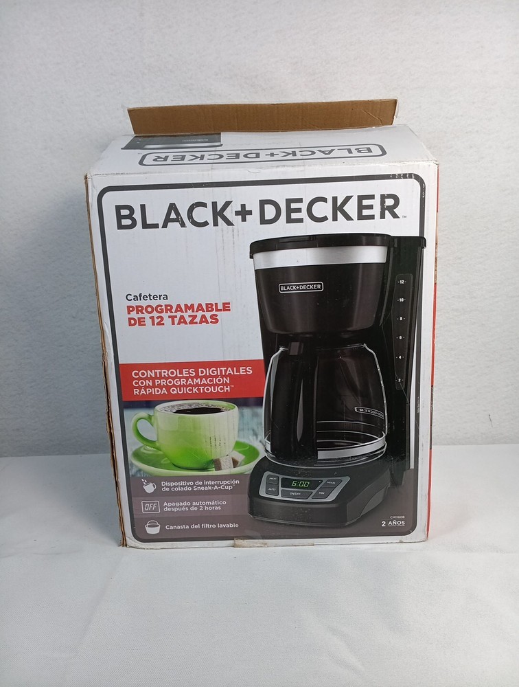 12 Cup Coffee Programable Coffeemaker BLACK+DECKER CM1160B Black Digital Control