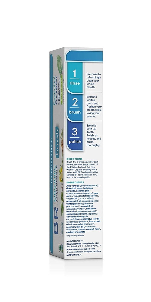Essential Oxygen BR Organic Toothpaste Peppermint 4oz