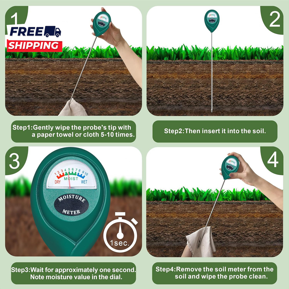 Long Probe Deep Use Soil Moisture Meter Water Monitor Indicator Sensor