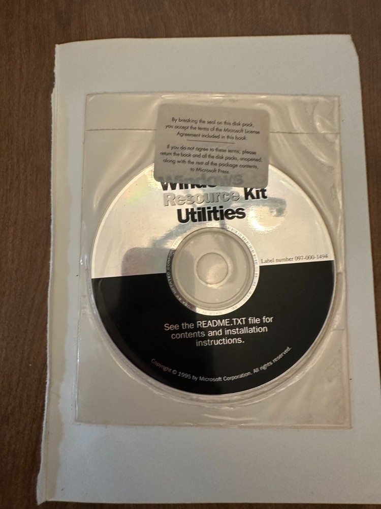 Microsoft Windows 95 Resource Kit Utilities Original PC CD-ROM Only Vintage