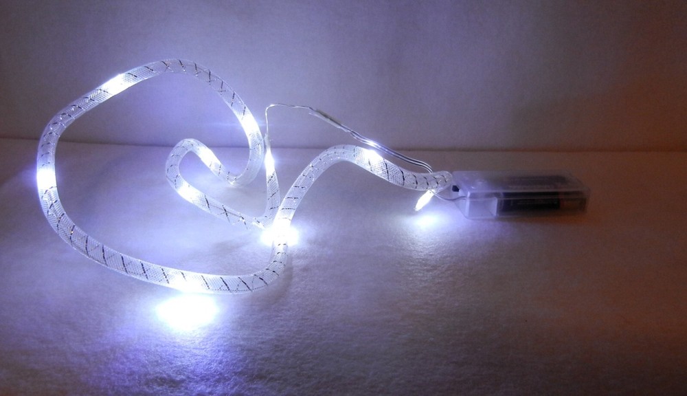 2 Packages LED Battery Operated Light Strings, 3.3 ft. each, 10 Lights