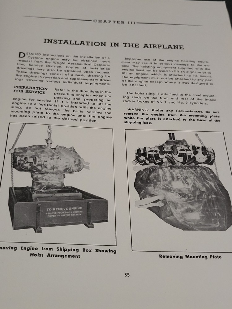 Wright Aircraft Engines Cyclone 9GC Reference Book Diagrams Instructions 1943