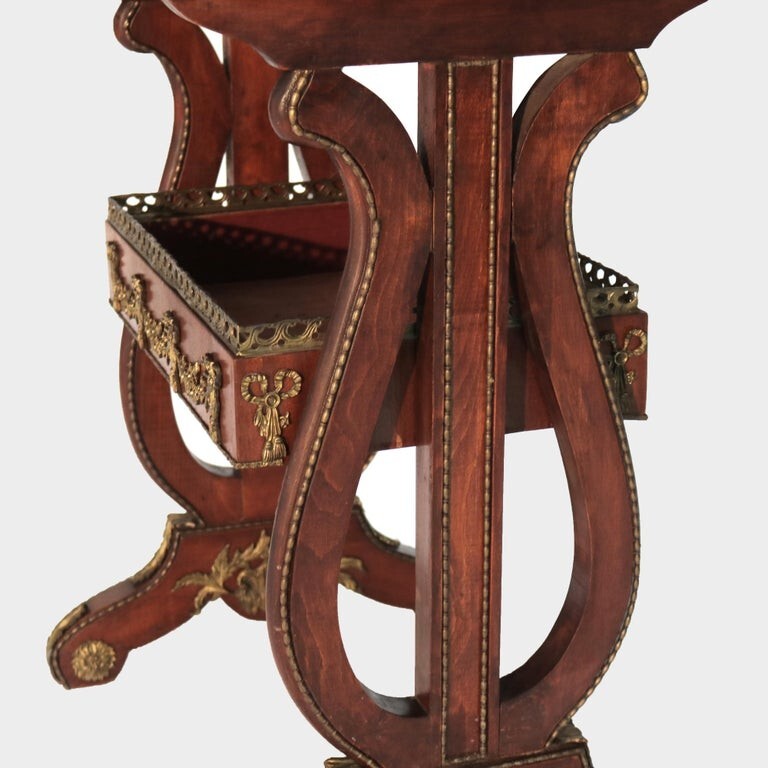Antique Flame Mahogany, Birds Eye Maple and Ormolu Serving Table C1920