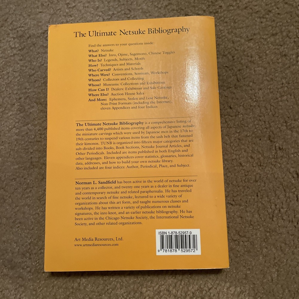 Ultimate Netsuke Bibliography, Miniature Japanese Carvings