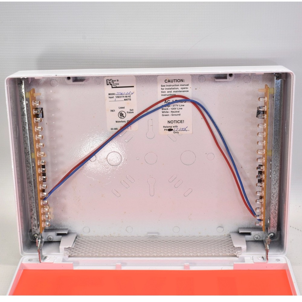 High Lites LED Emergency EXIT Sign Model ZCBP White