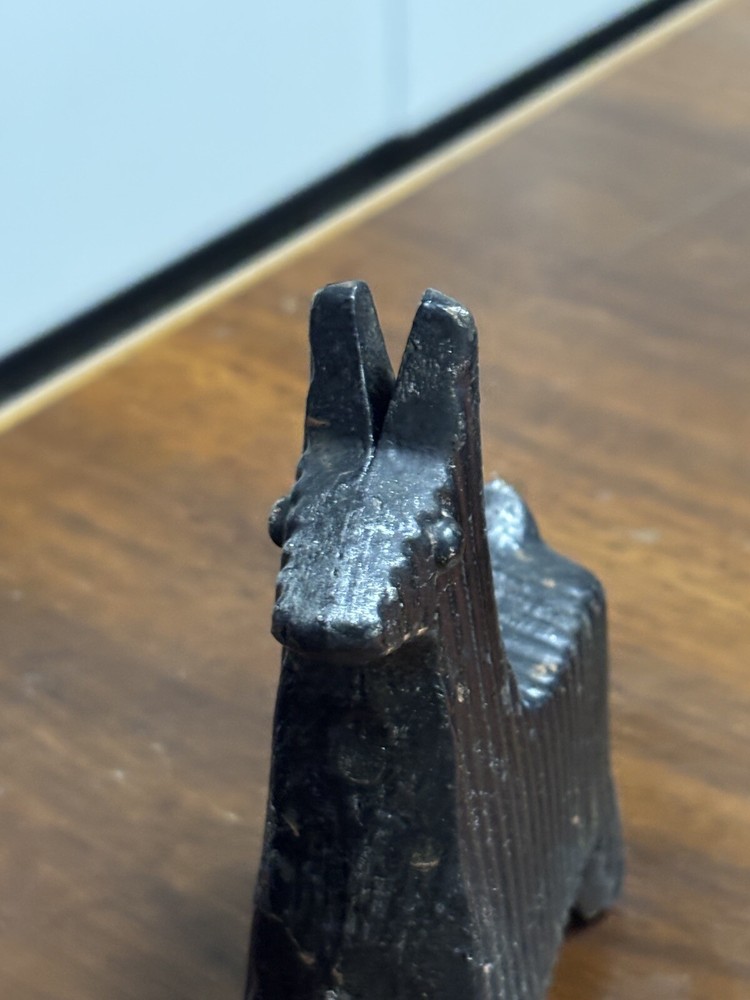 Cast Iron Black Llama Heavy Figurine 5.5” Tall