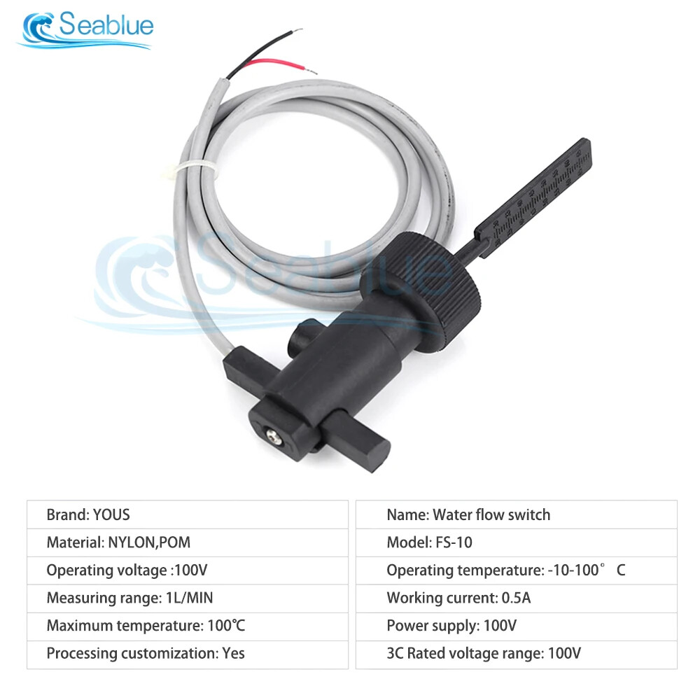 FS-10 100Ⅴ Water Paddle Flow Switch 1L/Min Flow Sensor for Heat Pump Water