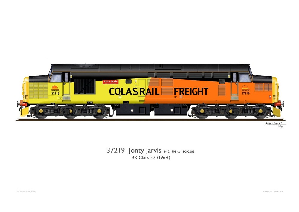 BR Class 37 37219 'Jonty Jarvis' - Print