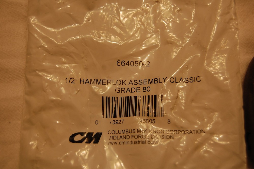 CM 1/2" Grade 80 Hammerlok Assembly