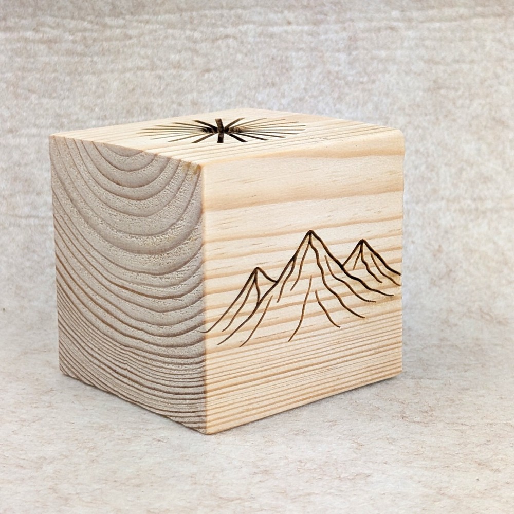 Pine Wood Sauna Oil Diffuser Cube for Essential Oils