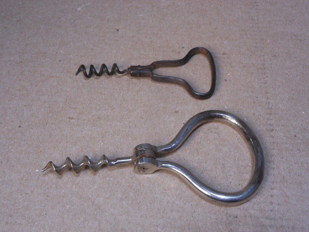 2 Antique Folding Bow / Harp Corkscrews - 1 Wester Bros Germany