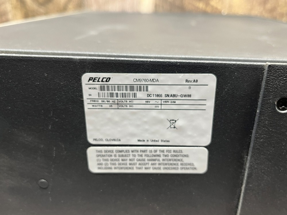 PELCO System 9760 CM9760-MDA CCTV Master Distribution Amplifier