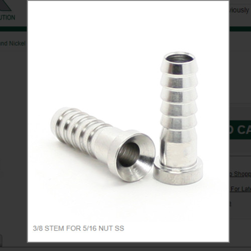 3/8 STEM FOR 5/16 NUT SS # 3023