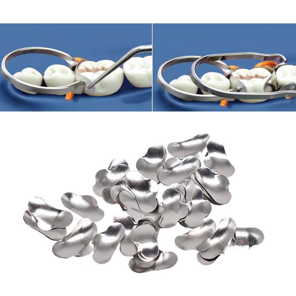 100X Sectional Contoured Matrix Medium Size with Ledge Dental Matrices 1.398-2#