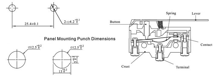 (1) NO+NC Miniature Micro Switch SPDT Short Hinge Roller Lever Type