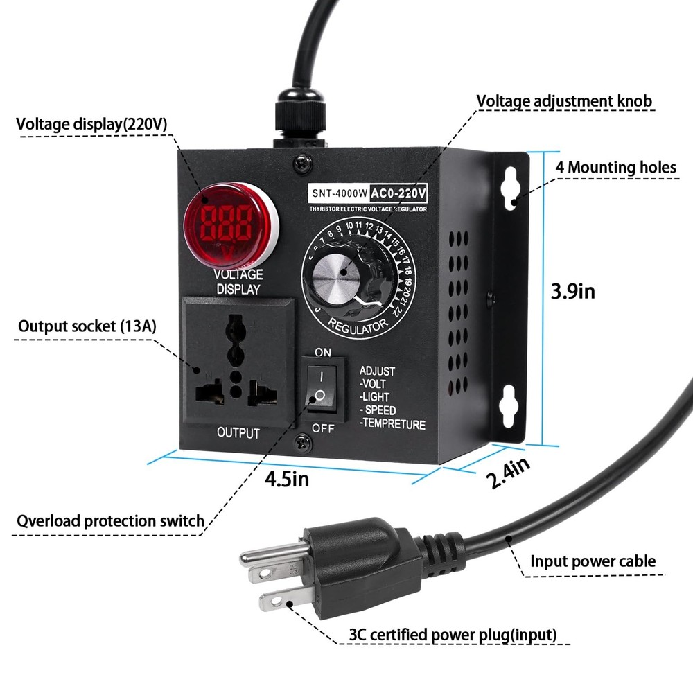 AC Motor Speed Controller ,Fan Speed Controller&Variable Speed Controller, 12...