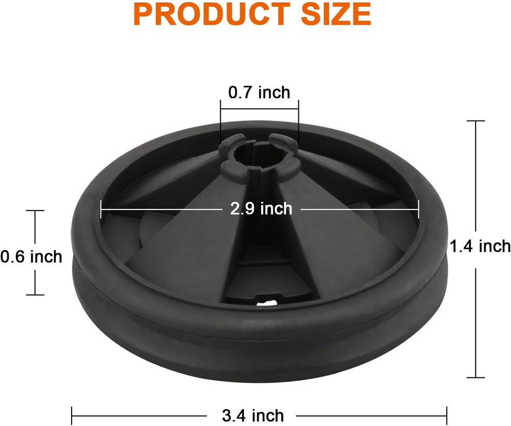 2Pcs 3 3/8" Garbage Disposal Splash Guard, Quiet Garbage Disposal Rubber Drain I