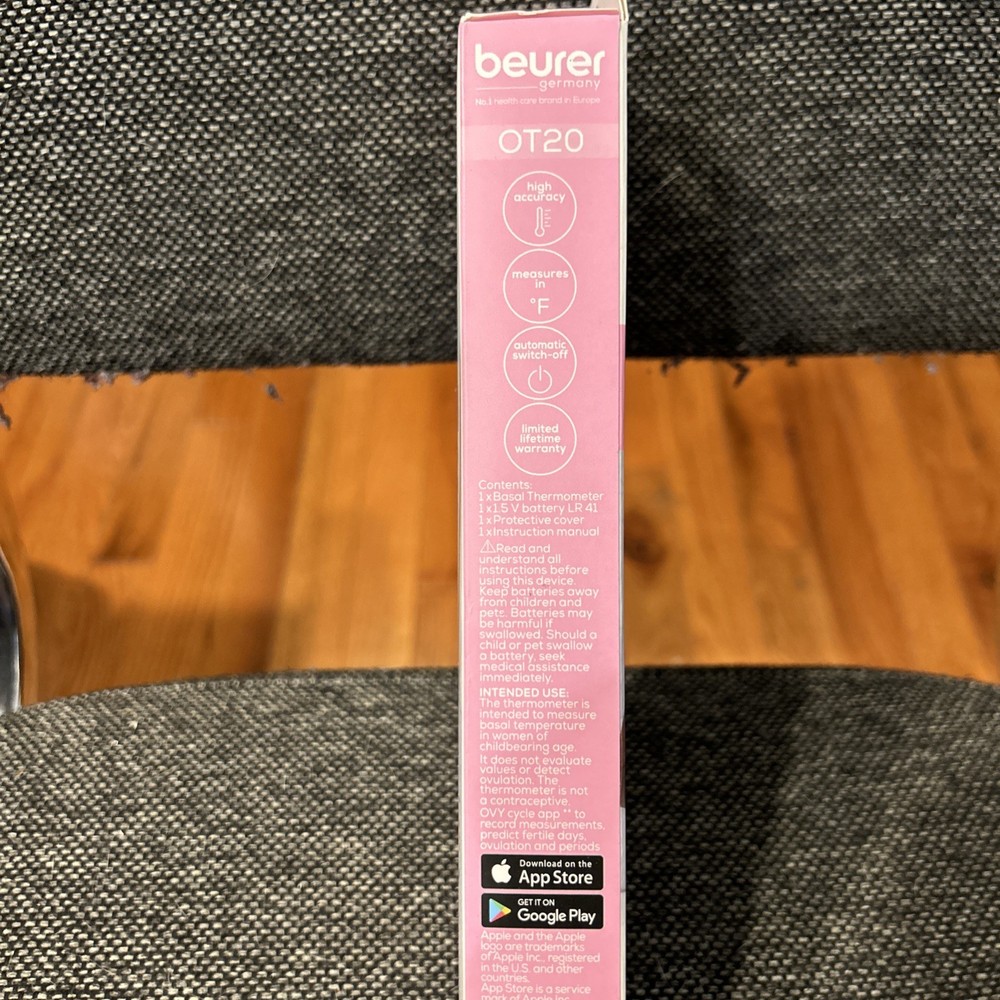 Beurer OT20 Digital Basal Thermometer Ovulation NEW
