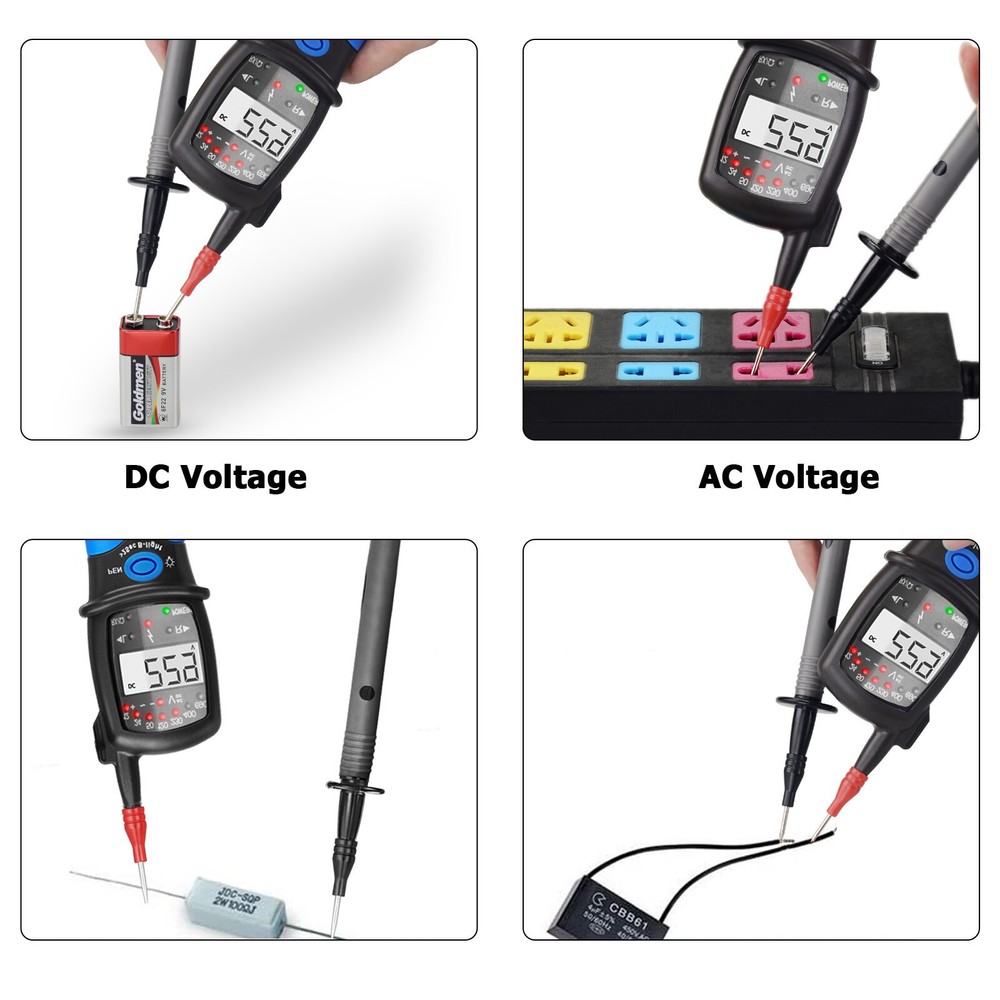 Digital AC DC Voltage Continuity Tester 3-phase Voltage Phase Rotation Voltmeter