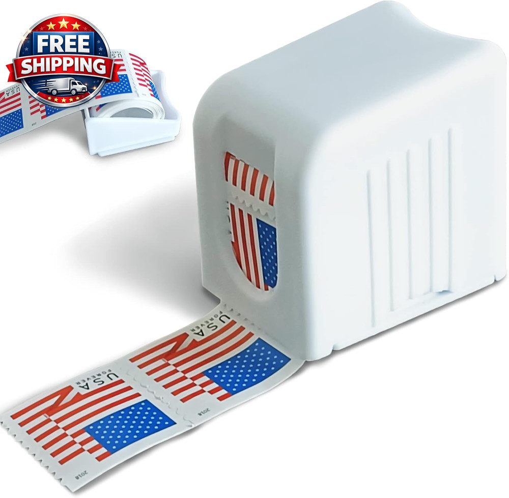 Effortless Stamp Roll Dispenser for 100 Stamp Rolls - Organize with Ease!