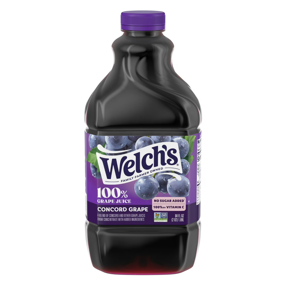 Welch's 100% Grape juice, concord Grape, 64 fl oz bottle.... 2 Pack