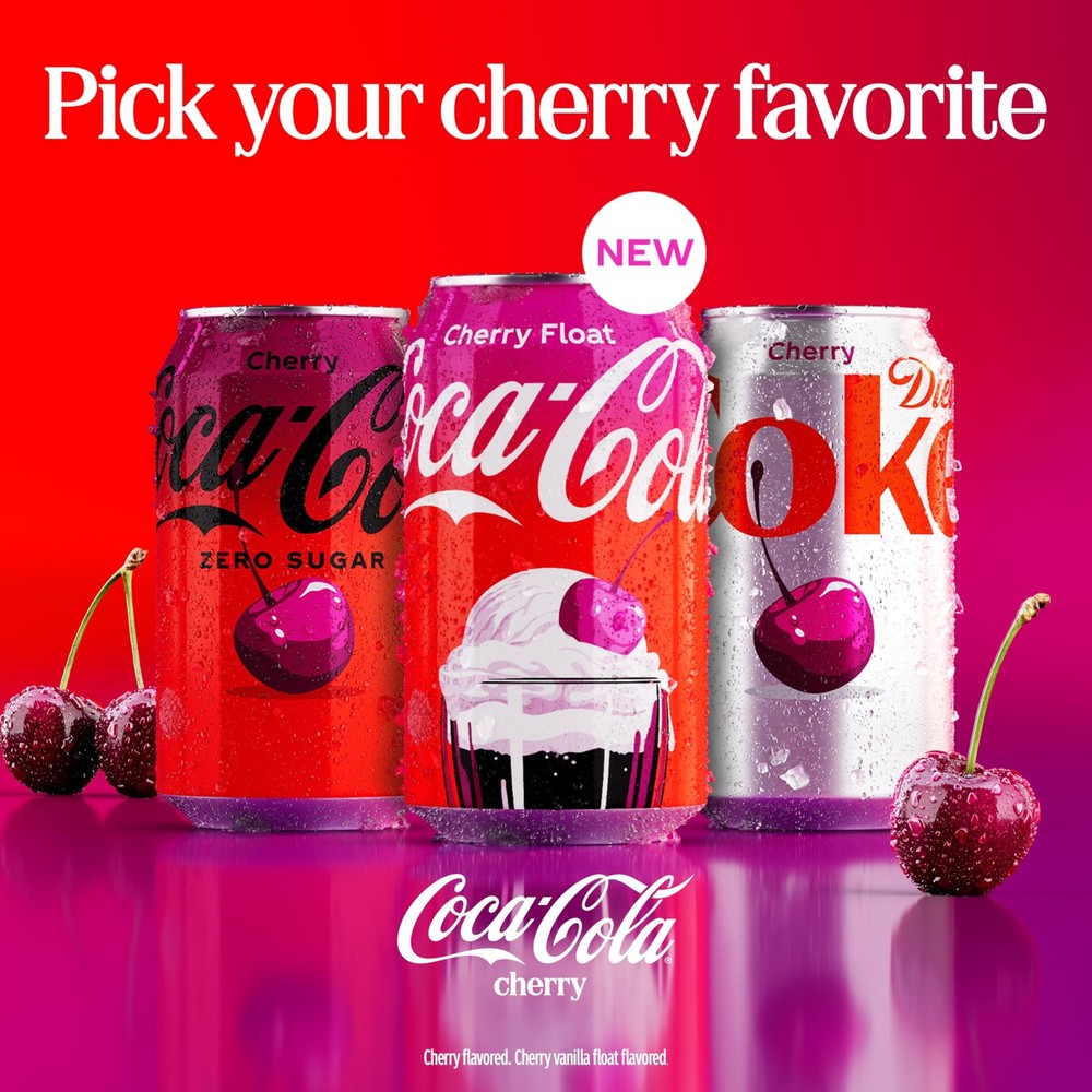 Coca-Cola Zero Sugar Cherry Float Soda Soft Drink Cans, 12 fl oz, 12 Pack