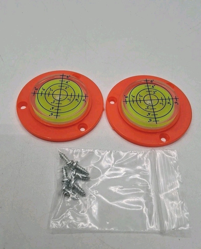 2pcs High Precision Horizontal Bubble Level 49x12mm Round Bull's-Eye Level