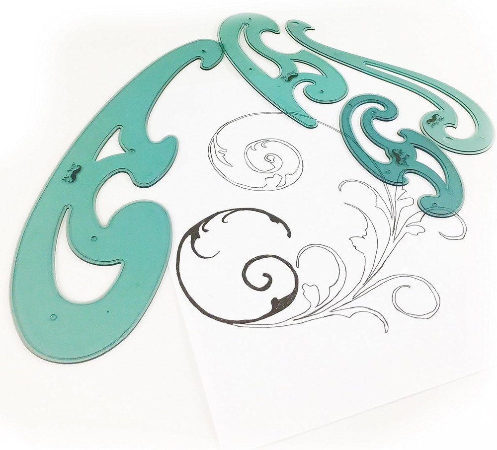 French Curve and Template Ruler Set, 6 Pieces