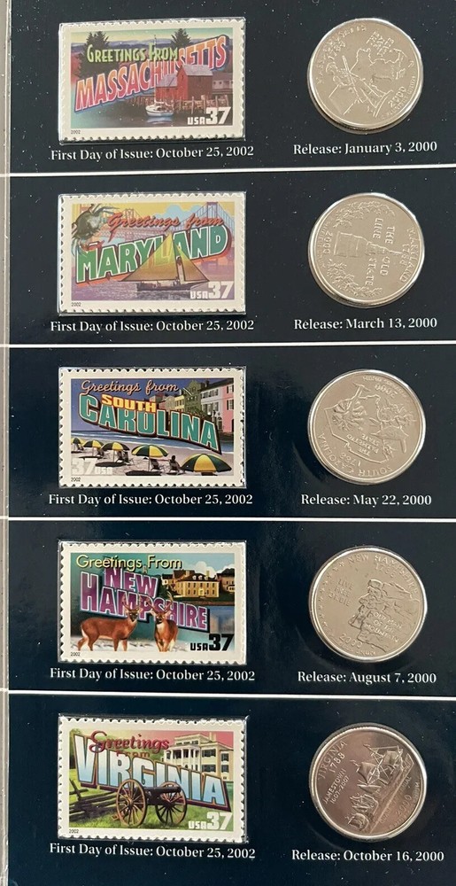 50 States Quarter Set uncirculated from 2000, 5 State Set Only