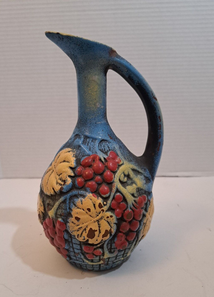 Grapevine Design Pottery Pitcher