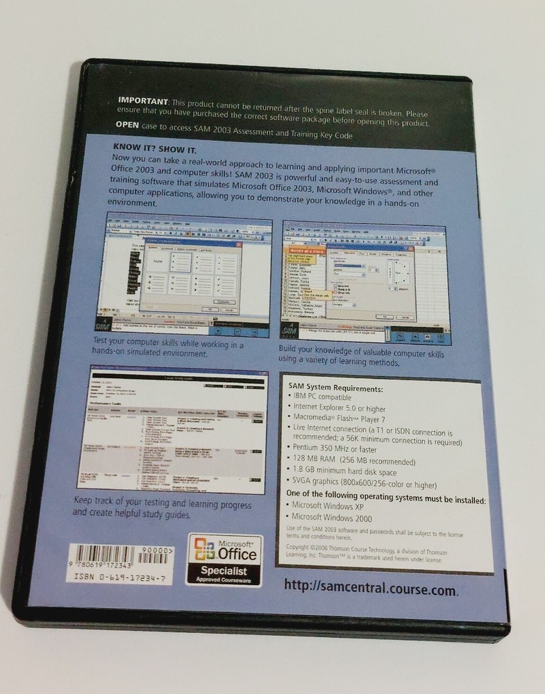 SAM Assessment & Training for Microsoft Office 2003 Version 3.0 Student Edition