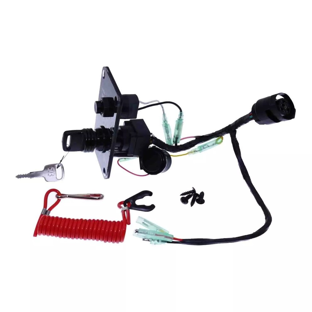 NEW Outboard Single Engine Key Switch Assembly Panel Fits Yamaha 704-82570-12-00