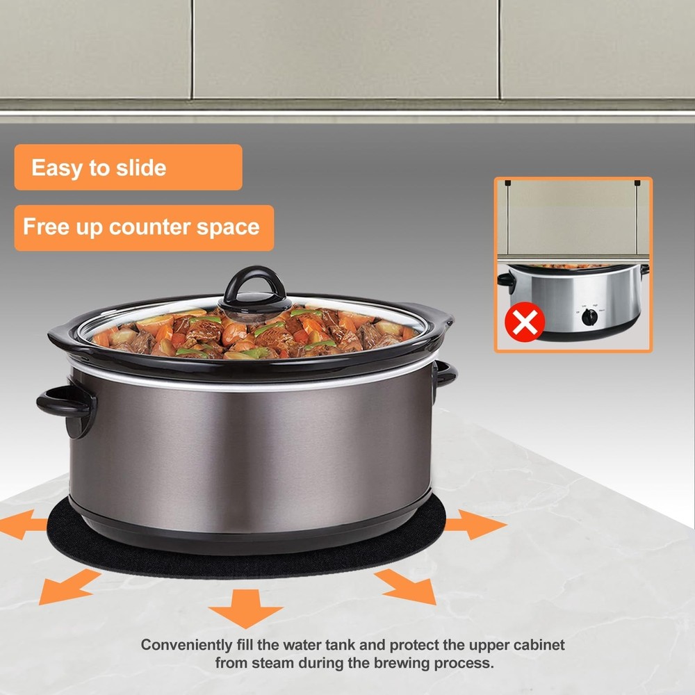 Heat Resistant Mat for Crockpot Slow Cooker with Appliance Slider Function, 2...