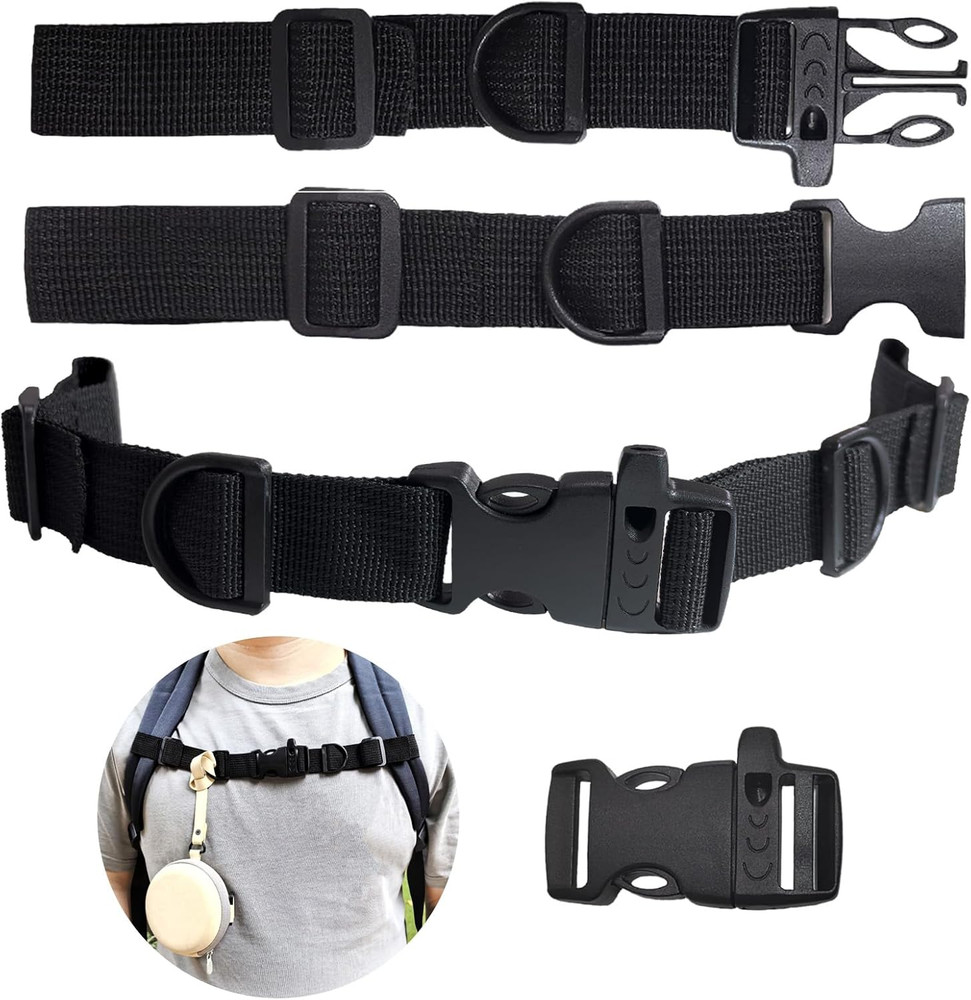 2 PCS Backpack Chest Strap Add on, Adjustable Sternum Straps for Backpacks and S